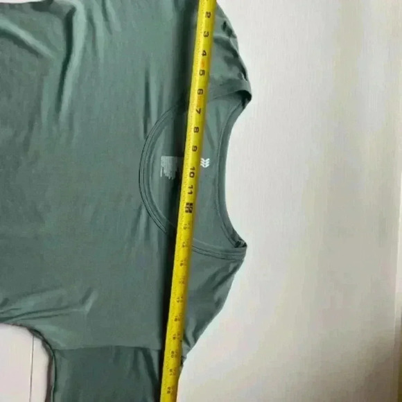 ALL IN MOTION Modal Blend Long Sleeve Tee Olive Green Sz XS - Picture 7 of 11